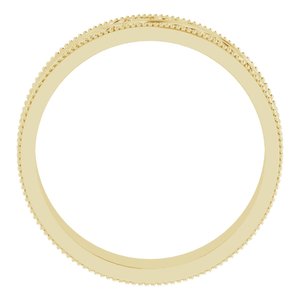 14K Yellow 6 mm Sculptural-Inspired Band with Milgrain Size 11.5 - BN & CO JEWELRY