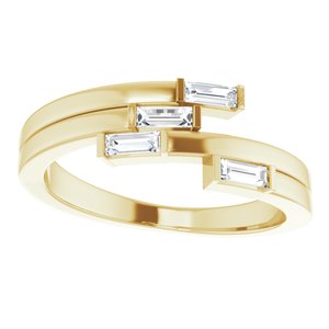 14K Yellow 1/4 CTW Diamond Geometric Ring - BN & CO JEWELRY