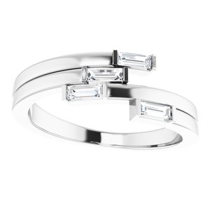 14K White 1/4 CTW Diamond Geometric Ring - BN & CO JEWELRY