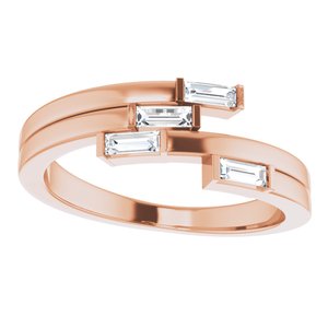 14K Rose 1/4 CTW Diamond Geometric Ring - BN & CO JEWELRY