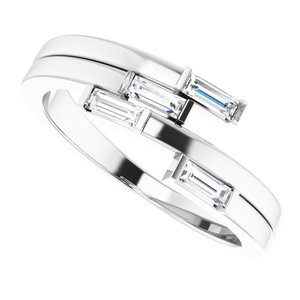 14K White 1/4 CTW Diamond Geometric Ring - BN & CO JEWELRY