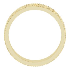 14K Yellow 6 mm Sculptural-Inspired Band with Milgrain Size 9.5 - BN & CO JEWELRY