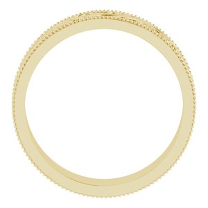14K Yellow 6 mm Sculptural-Inspired Band with Milgrain Size 10.5 - BN & CO JEWELRY