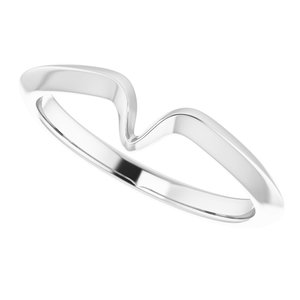 14K White Matching Band for 8x4 mm Ring - BN & CO JEWELRY