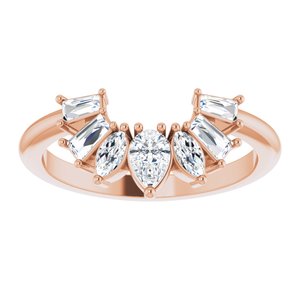 14K Rose 1/2 CTW Natural Diamond Contour Band - BN & CO JEWELRY