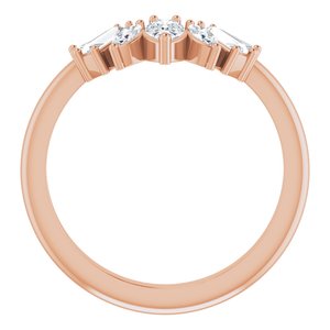 14K Rose 1/2 CTW Natural Diamond Contour Band - BN & CO JEWELRY