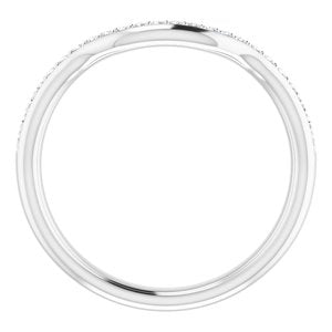 14K White 1/10 CTW Diamond Band for 5.5 mm Round Ring - BN & CO JEWELRY