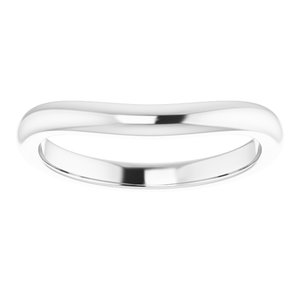14K White Band for 8 x 6 mm Oval Ring - BN & CO JEWELRY