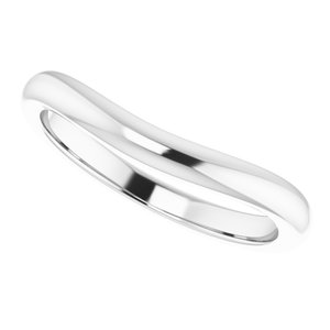 14K White Band for 8 x 6 mm Oval Ring - BN & CO JEWELRY