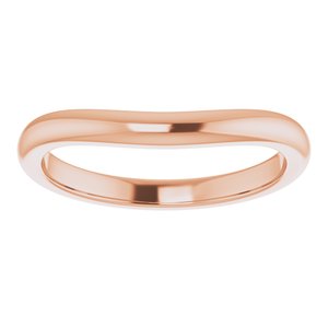 14K Rose Band for 7 x 5 mm Oval Ring - BN & CO JEWELRY