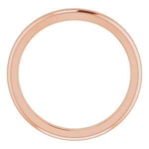 14K Rose Band for 7 x 5 mm Oval Ring - BN & CO JEWELRY