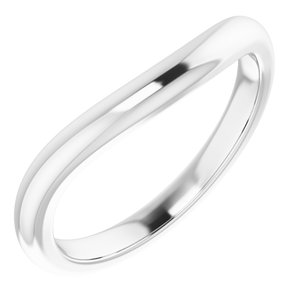 14K White Band for 8 x 6 mm Emerald Ring - BN & CO JEWELRY