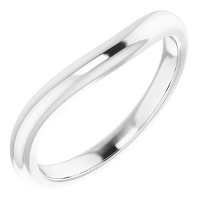 14K White Band for 8 x 6 mm Oval Ring - BN & CO JEWELRY
