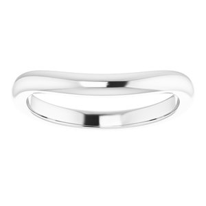 14K White Band for 8 x 6 mm Emerald Ring - BN & CO JEWELRY