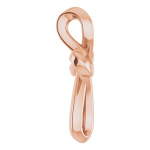 14K Rose 13.35x10.42 mm Youth Cross Pendant - BN & CO JEWELRY