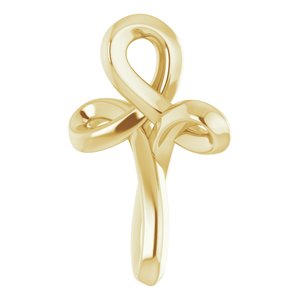 14K Yellow 13.35x10.42 mm Youth Cross Pendant - BN & CO JEWELRY