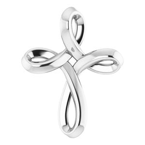 Sterling Silver 13.35x10.42 mm Youth Cross Pendant - BN & CO JEWELRY