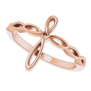 14K Rose Cross Ring - BN & CO JEWELRY