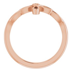 14K Rose Cross Ring - BN & CO JEWELRY