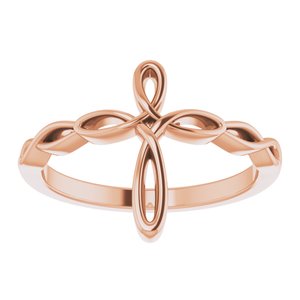 14K Rose Cross Ring - BN & CO JEWELRY