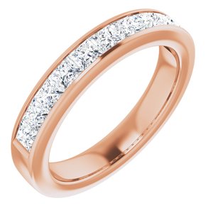 14K Rose 1 CTW Diamond Anniversary Band - BN & CO JEWELRY