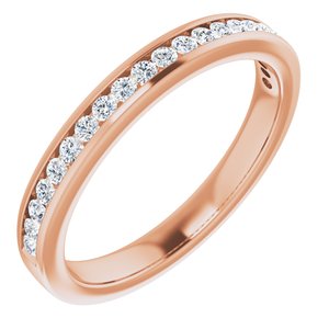 14K Rose 1/4 CTW Diamond Anniversary Band - BN & CO JEWELRY