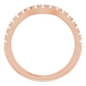 14K Rose 3/8 CTW Natural Diamond Matching Band - BN & CO JEWELRY