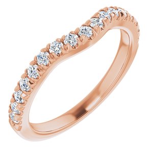 14K Rose 3/8 CTW Natural Diamond Matching Band - BN & CO JEWELRY