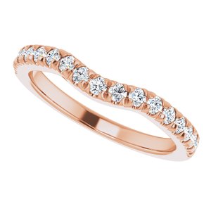 14K Rose 3/8 CTW Natural Diamond Matching Band - BN & CO JEWELRY
