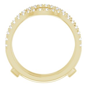 14K Yellow 1/2 CTW Lab-Grown Diamond French-Set Ring Guard - BN & CO JEWELRY
