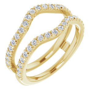 14K Yellow 1/2 CTW Lab-Grown Diamond French-Set Ring Guard - BN & CO JEWELRY