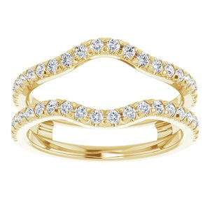14K Yellow 1/2 CTW Lab-Grown Diamond French-Set Ring Guard - BN & CO JEWELRY