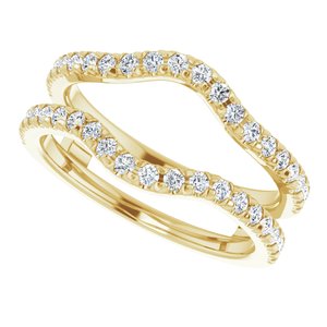 14K Yellow 1/2 CTW Lab-Grown Diamond French-Set Ring Guard - BN & CO JEWELRY