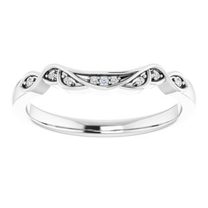 14K White .03 CTW Diamond Matching Band - BN & CO JEWELRY