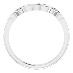 14K White .03 CTW Diamond Matching Band - BN & CO JEWELRY