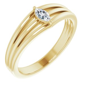 14K Yellow 1/8 CT Diamond Geometric Ring - BN & CO JEWELRY