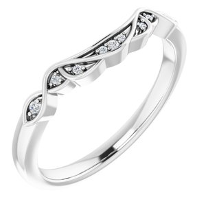 14K White .03 CTW Diamond Matching Band - BN & CO JEWELRY