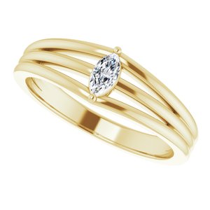 14K Yellow 1/8 CT Diamond Geometric Ring - BN & CO JEWELRY