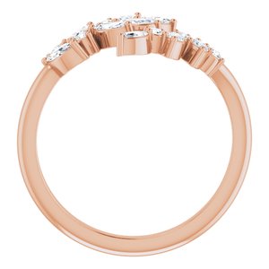 14K Rose 1/2 CTW Natural Diamond Bypass Ring - BN & CO JEWELRY