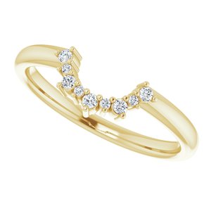 14K Yellow .07 CTW Natural Diamond Contour Band - BN & CO JEWELRY