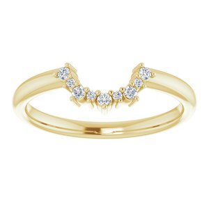 14K Yellow .07 CTW Natural Diamond Contour Band - BN & CO JEWELRY