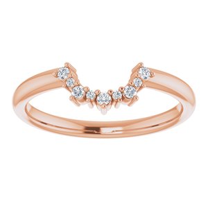 14K Rose .07 CTW Natural Diamond Contour Band - BN & CO JEWELRY