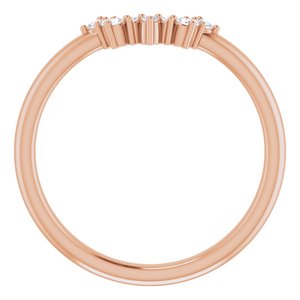 14K Rose .07 CTW Natural Diamond Contour Band - BN & CO JEWELRY