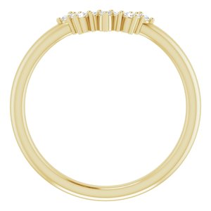 14K Yellow .07 CTW Natural Diamond Contour Band - BN & CO JEWELRY