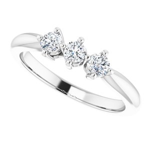 14K White 1/3 CTW Lab-Grown Diamond Anniversary Band - BN & CO JEWELRY