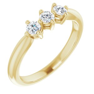 14K Yellow 1/3 CTW Lab-Grown Diamond Anniversary Band - BN & CO JEWELRY