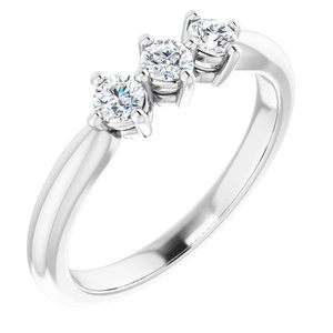 14K White 1/3 CTW Lab-Grown Diamond Anniversary Band - BN & CO JEWELRY