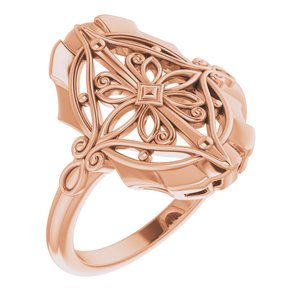 14K Rose Vintage-Inspired Ring - BN & CO JEWELRY