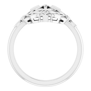 14K White Vintage-Inspired Ring - BN & CO JEWELRY