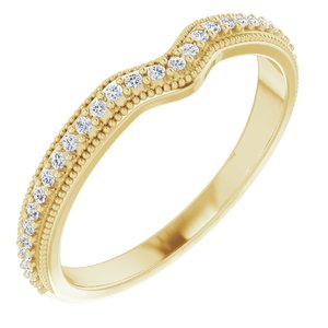 14K Yellow 1/8 CTW Diamond Matching Band - BN & CO JEWELRY